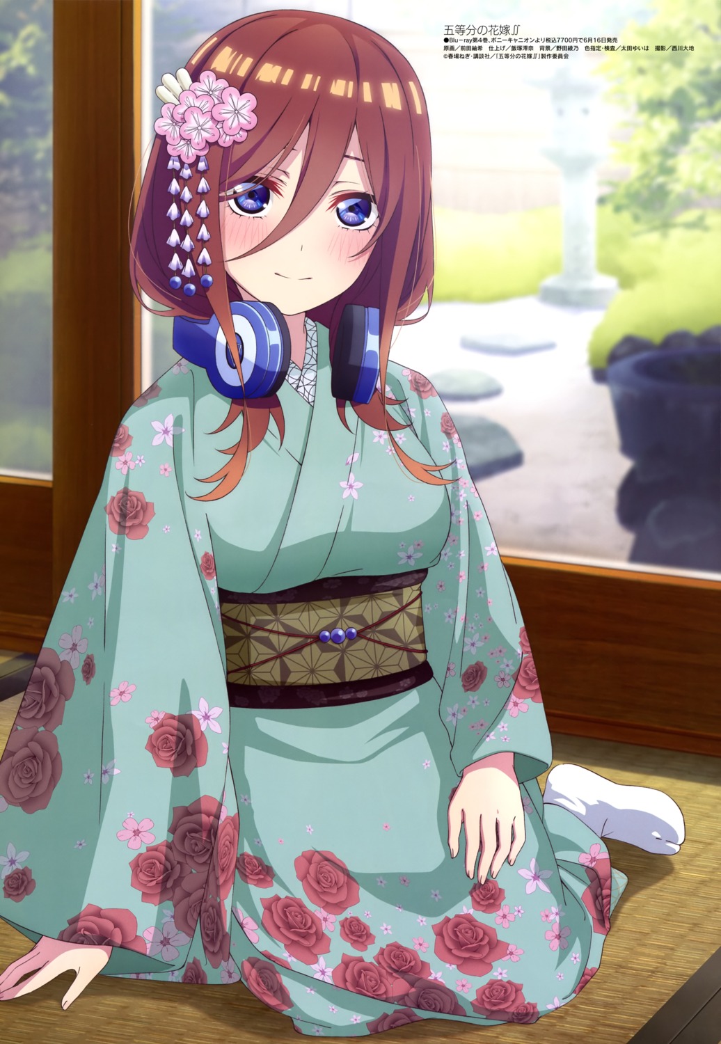 maeda tsumugi 5-toubun no hanayome nakano miku headphones kimono 